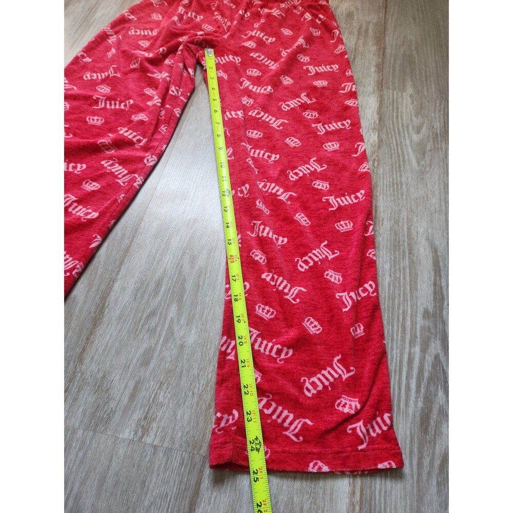 Juicy Couture Girl 2 Piece Pajama Set Size 10 12 Pink Logo Print Long Sleeve EUC - Picture 12 of 13